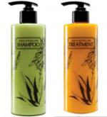 Aroma Herb sada na vlasy - regenerační šampón a kondicionér s aloe vera pro lesklé vlasy a plný objem 2x430ml